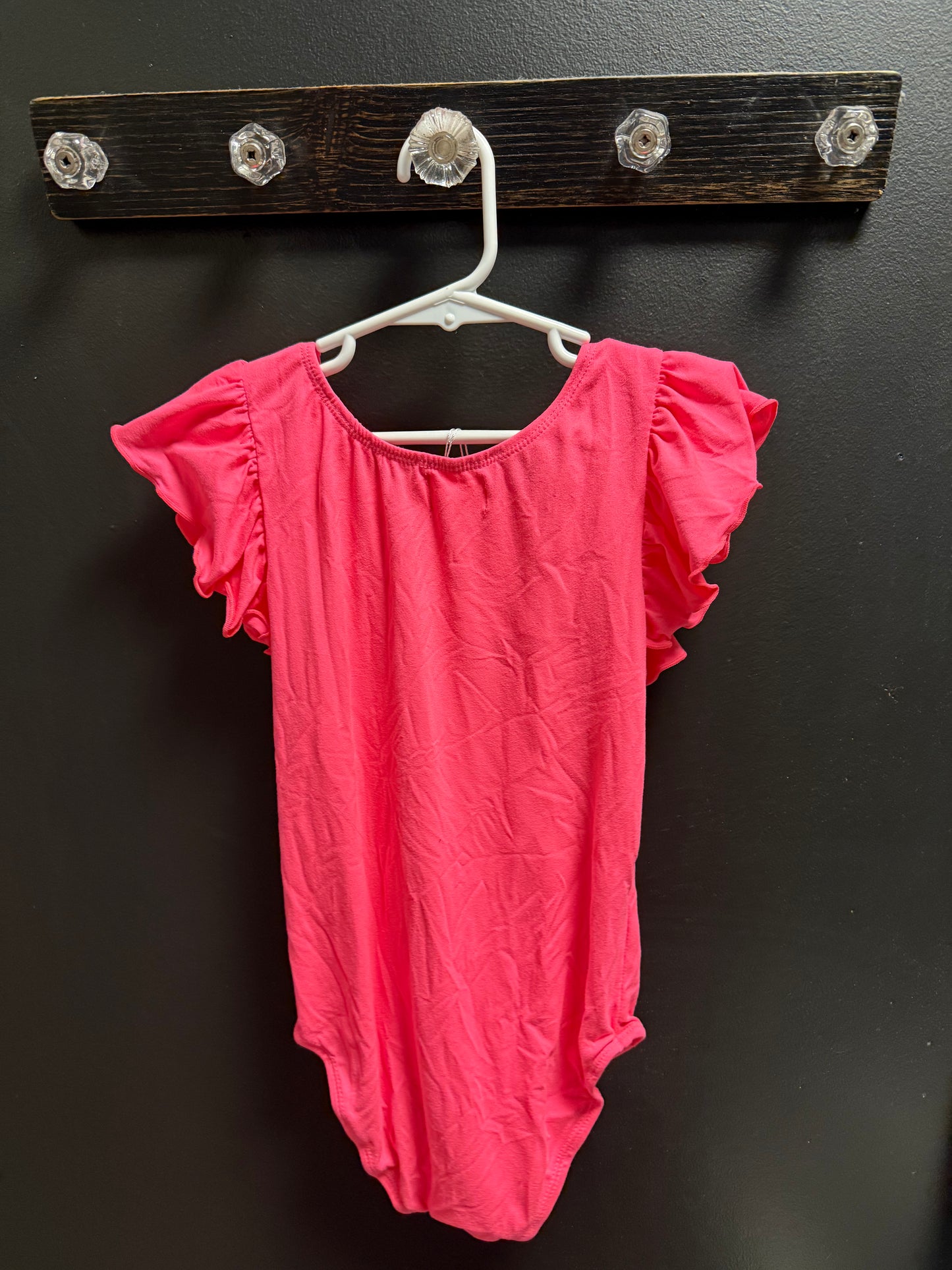 Hot Pink Flutter Sleeve Leo