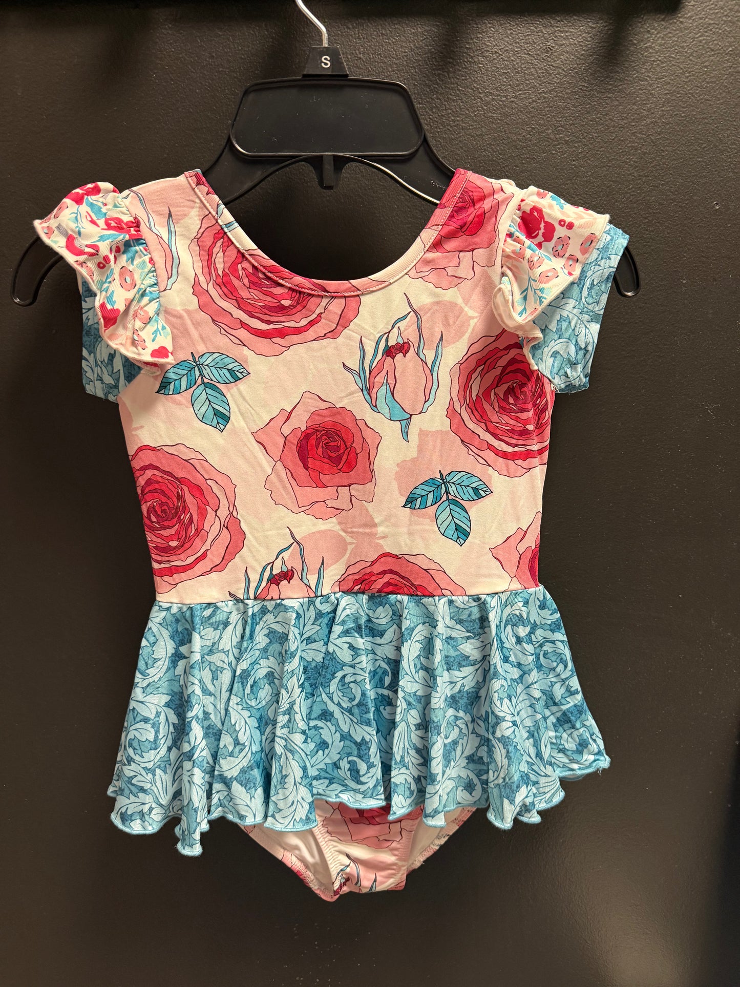 Pink Blue Rose Skirted Leo