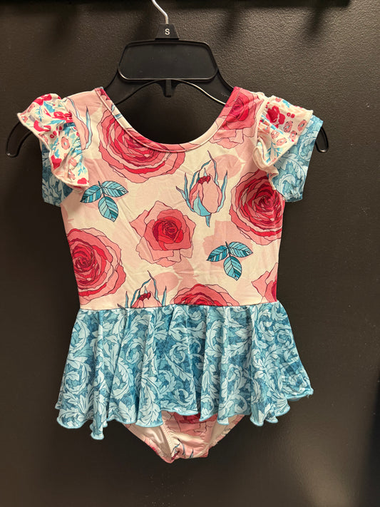 Pink Blue Rose Skirted Leo