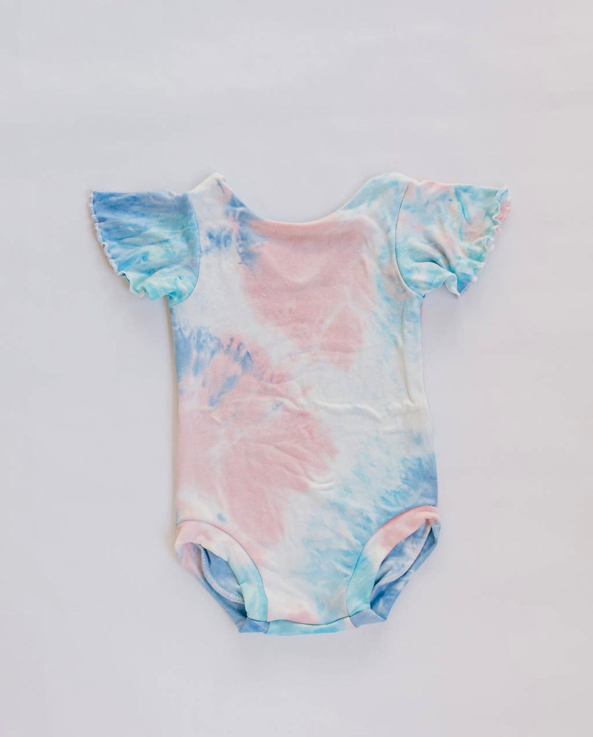 Tie Dye Ruffle Sleeve Leotard