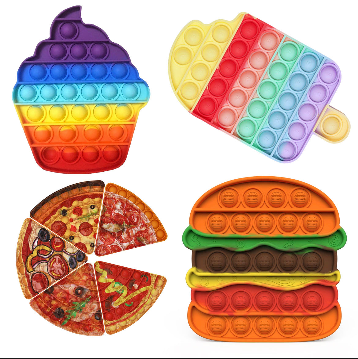 Food Themed Pop It Fidget Toys